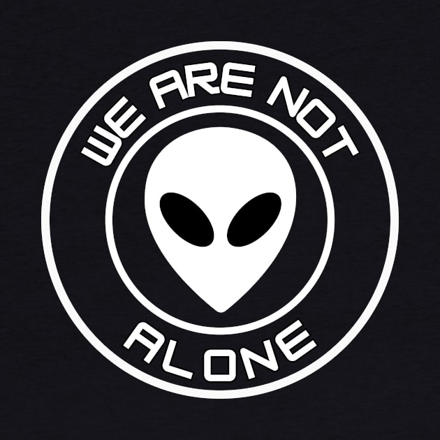 We Are Not Alone - white alien by Thinkblots